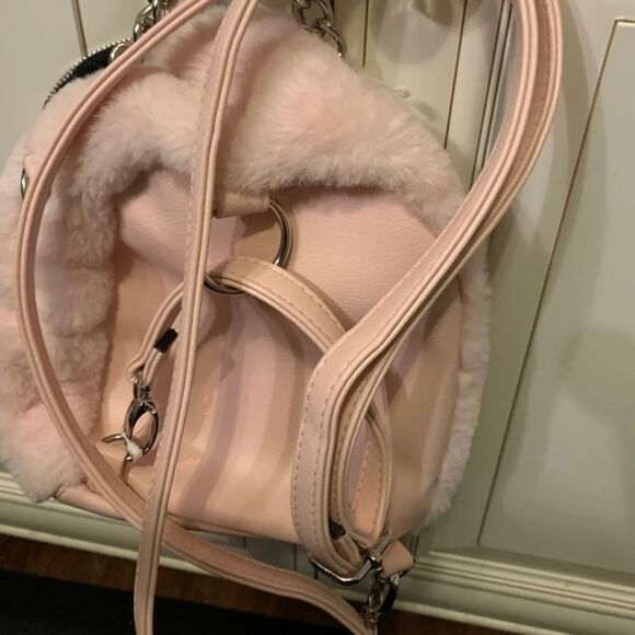 New Mad Love Mini Backpack Purse Faux  Fur handbag - Picture 2 of 4
